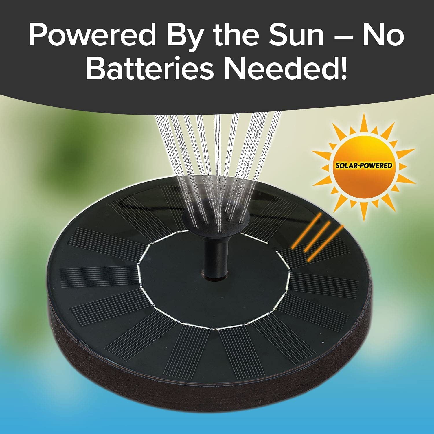 Solar Powered Fast Fountain for Pools and Ponds