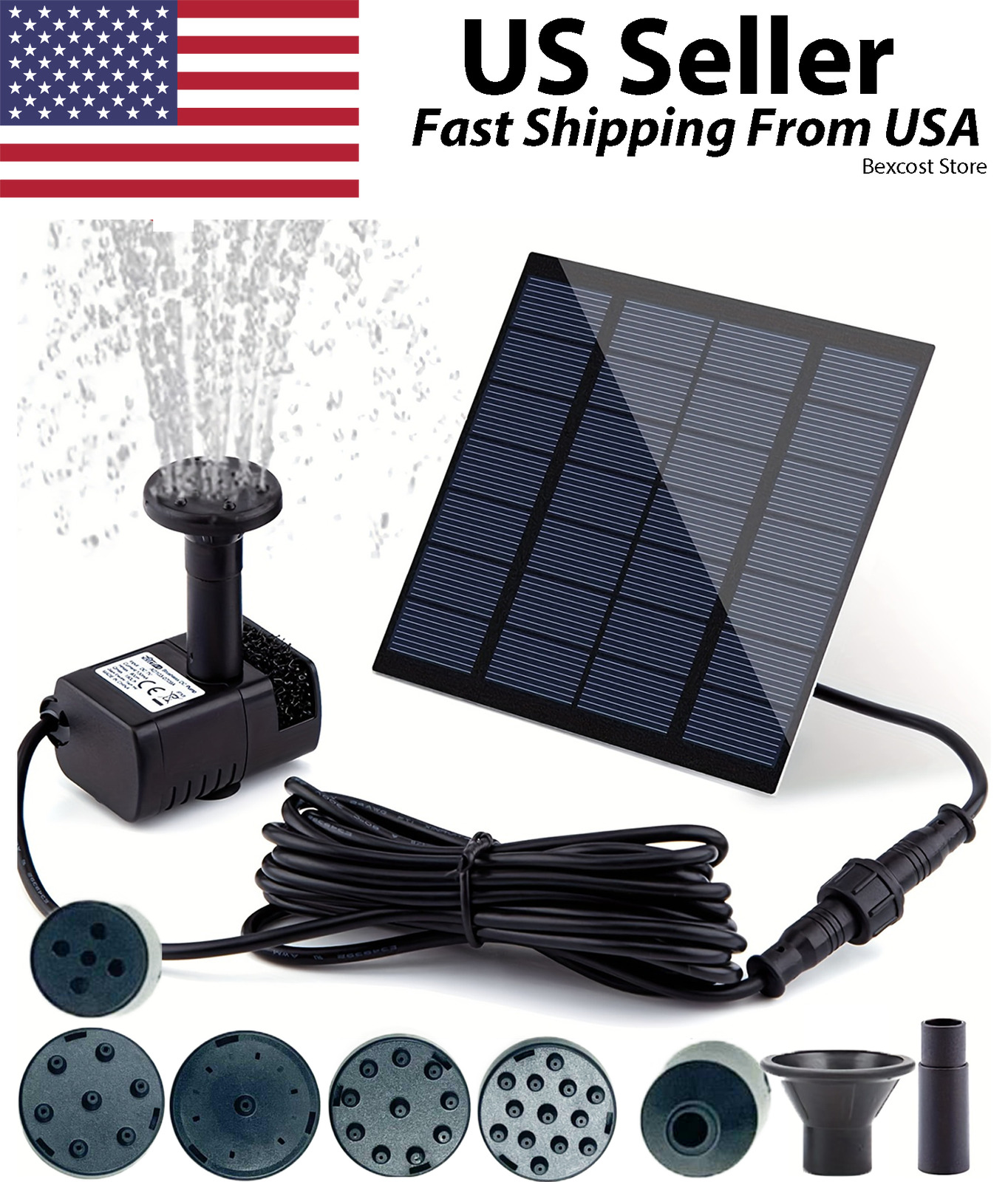 Solar Power Floating Water Fountain for Garden Pond