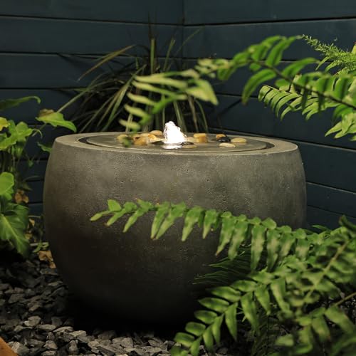 Tankana Garden Water Fountain with Lights, Pump, Pebbles