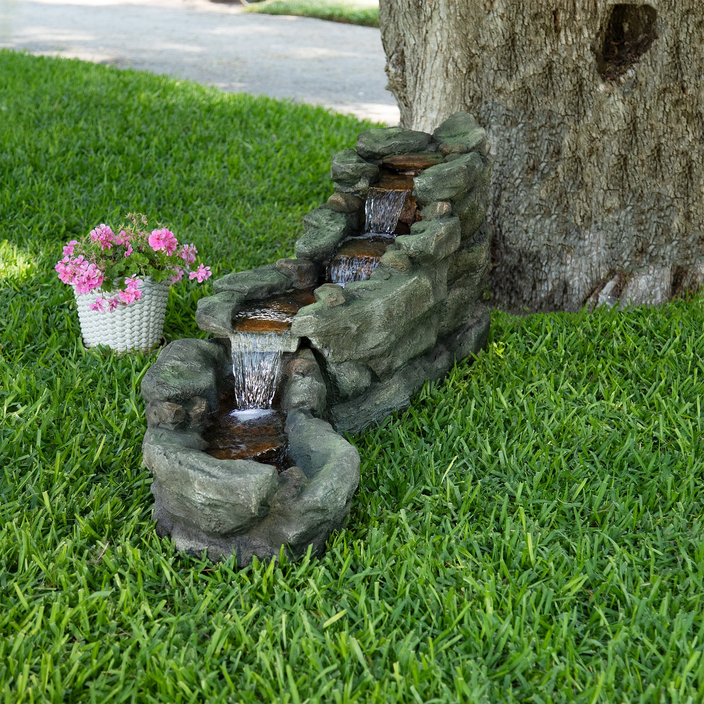 Alpine Cascading Floor Pump Fountain - 61" Tall
