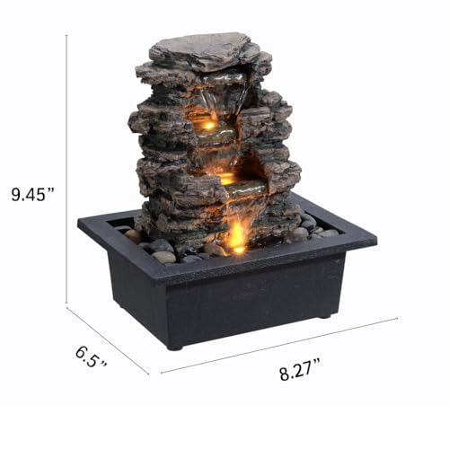 Tabletop Water Fountain with Soothing Sound for Zen Relaxation