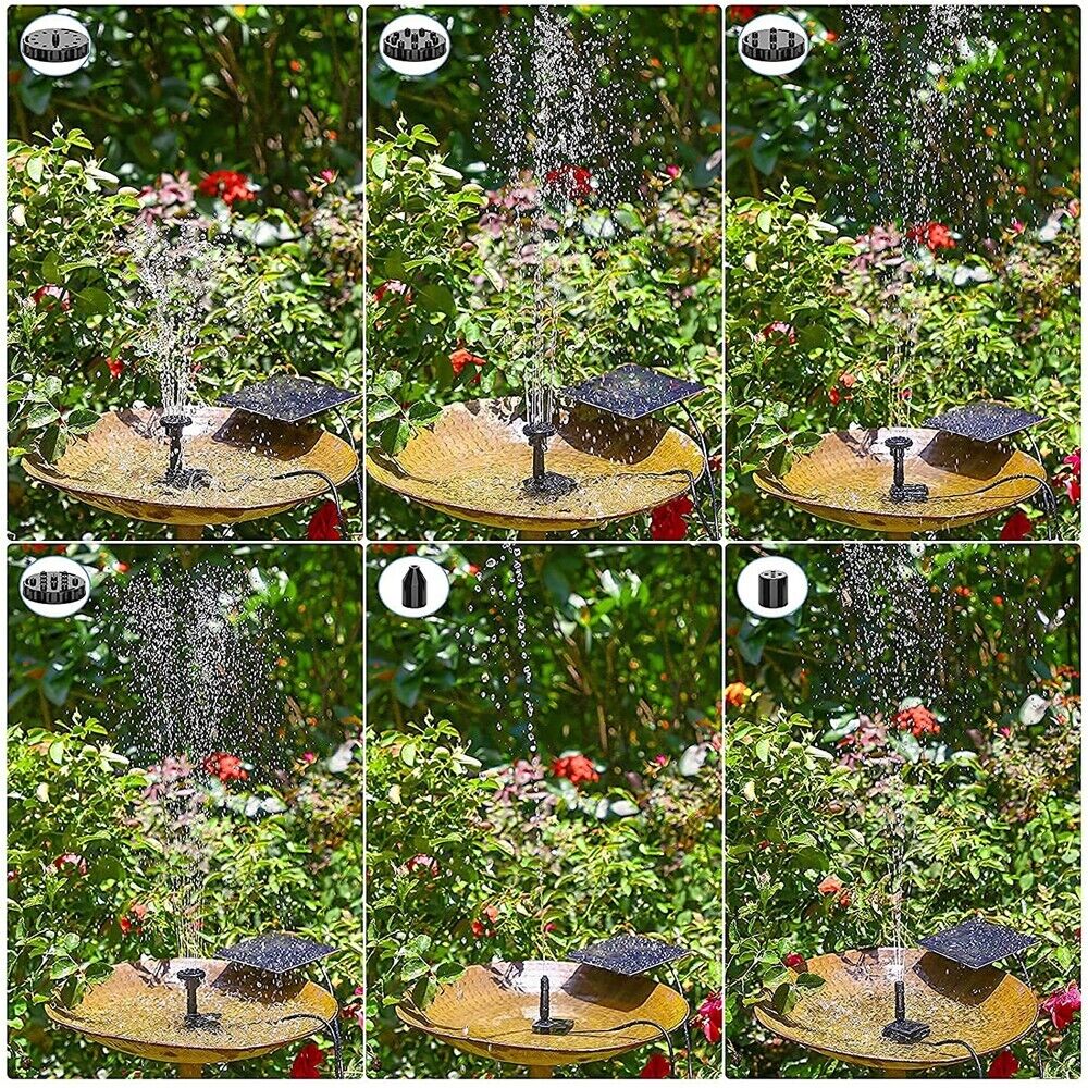 Floating Solar Fountain for Bird Bath Pond Garden
