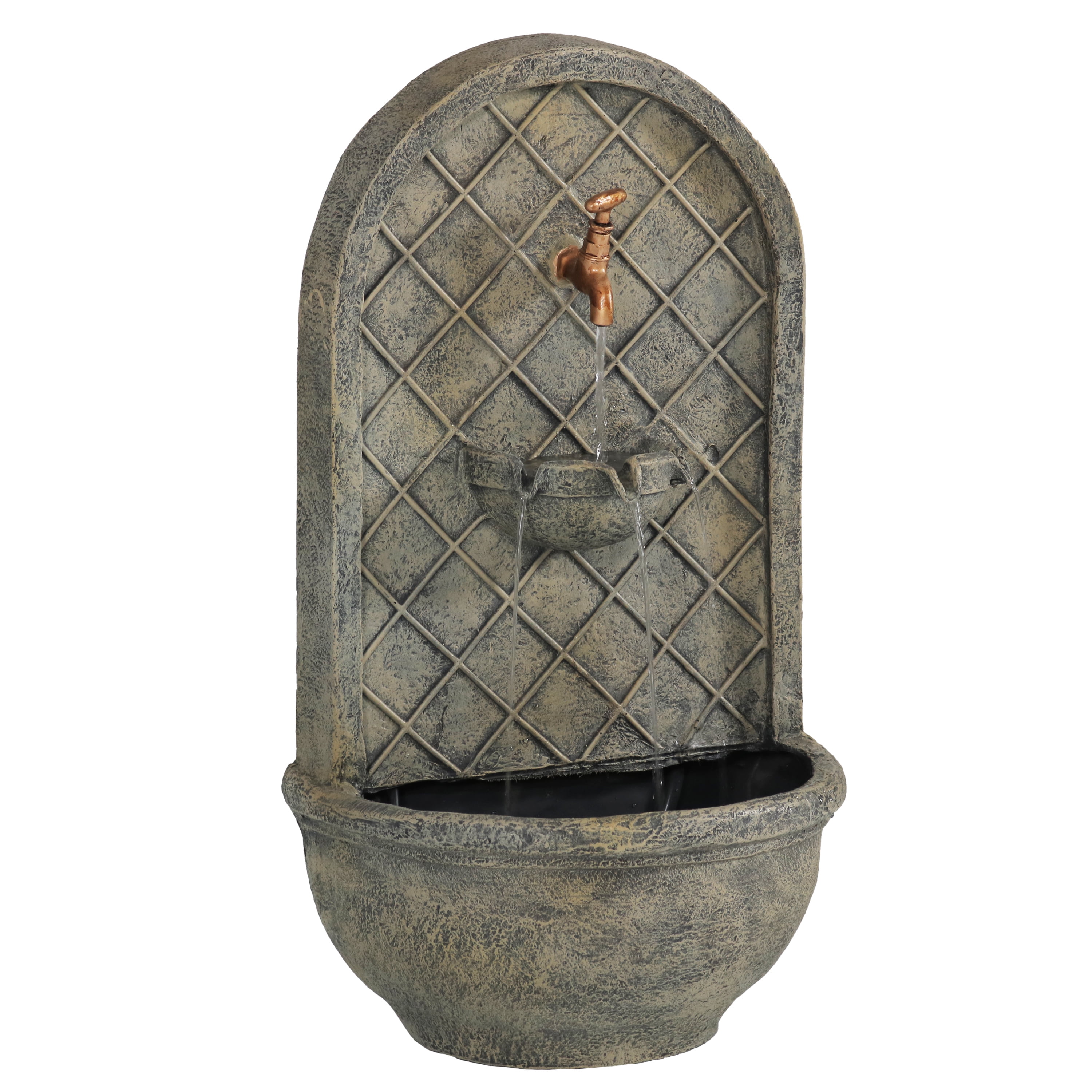 Sunnydaze 26" Electric Messina Wall-Mount Water Fountain