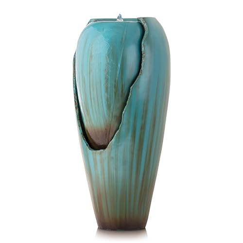 Antique Jar Outdoor Water Fountain with LED Lights