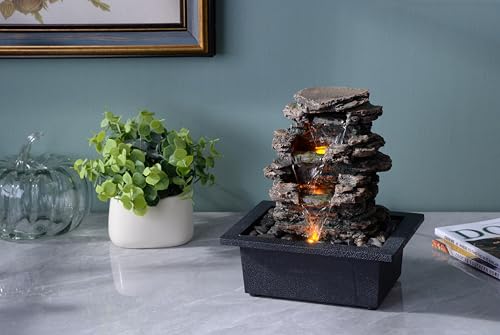 Tabletop Water Fountain with Soothing Sound for Zen Relaxation