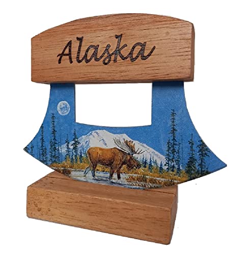 Alaskan Ulu Knife with Moose & Polar Bear Design