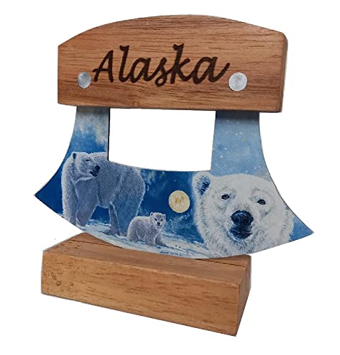 Alaskan Ulu Knife with Moose & Polar Bear Design