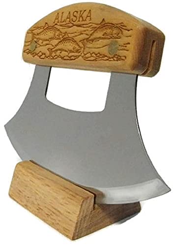 Inupiat Birch Ulu Knife for Salmon Filleting