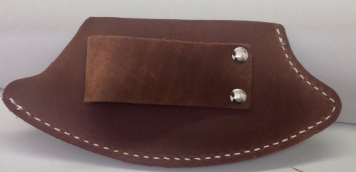 Dark Leather Sheath for Ulu Knife - Inupiat Style