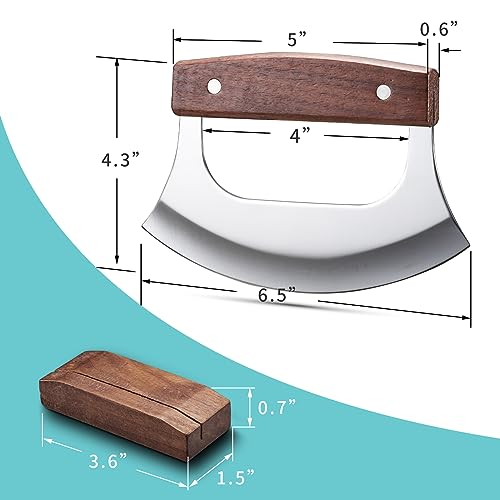 Coowolf Ulu Knife - Walnutwood Pizza Cutter