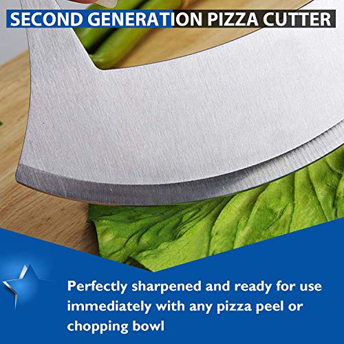 Razor Sharp Stainless Steel Ulu Pizza Cutter