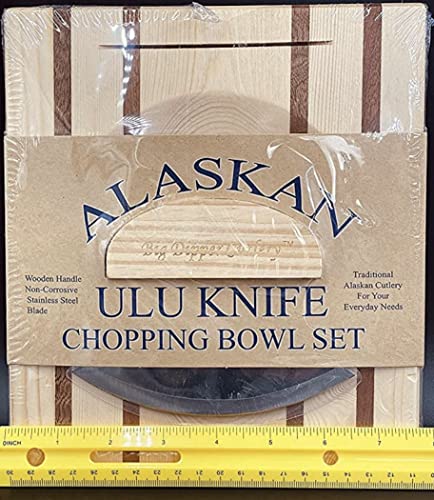 Alaska Ulu Knife Set with Chopping Bowl and Claws