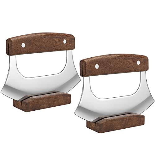 Hanaive Mezzaluna Ulu Knife Set with Base