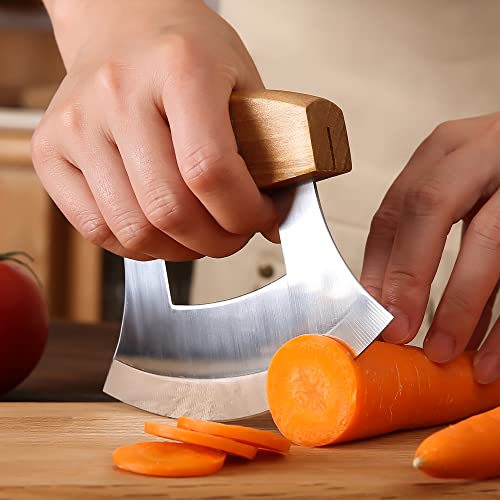 5-Inch Alaskan Ulu Knife with Wooden Stand