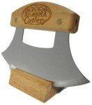 Alaska Birch 6" Ulu Knife with Wood Stand