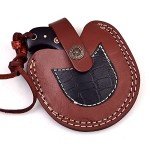 Damascus Steel Alaskan Ulu Knife with Rosewood Handle