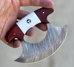 Handmade Damascus Ulu Knife – 5.5" Pizza Cutter