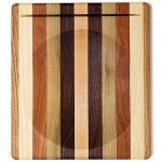 Ulu Knife with Wooden Butcher Block Set