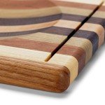 Ulu Knife with Wooden Butcher Block Set