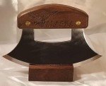 Alaska Ulu Knife with Walnut Block Stand
