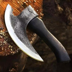 Viking Ulu Axe Pizza Cutter - 9” Steel Blade