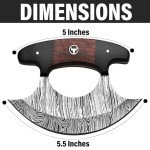 Damascus 5.5" Ulu Knife with Sheath