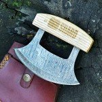Damascus Steel Ulu Knife for Kitchen Chopping
