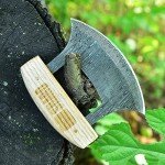 Damascus Steel Ulu Knife for Kitchen Chopping