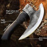 Ulu Pizza Cutter Axe with Sheath and Sharp Blade