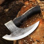 Ulu Pizza Cutter Axe with Sheath and Sharp Blade