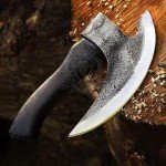 Ulu Pizza Cutter Axe with Sheath and Sharp Blade