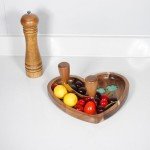 Heart-Shaped ULU Knife and Cutting Bowl Set