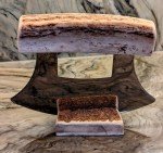 Authentic Alaskan Moose Ulu Knife with Stand
