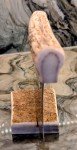 Authentic Alaskan Moose Ulu Knife with Stand