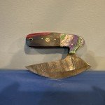 5.5-Inch Damascus Fixed Blade ULU Knife