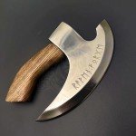 Ulu Pizza Cutter Axe with Sheath for Kitchen