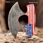 Damascus Steel Ulu Knife with Sheath