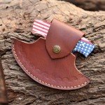 Damascus Steel Ulu Knife with Sheath