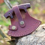 Damascus Steel Ulu Knife with Sheath - Pizza Cutter