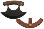 Rite Edge Ulu Knife with Wood Handle & Sheath