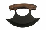 Rite Edge Ulu Knife with Wood Handle & Sheath