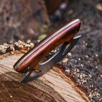 Handmade Damascus Steel 6" Ulu Knife with Rosewood Handle