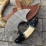 Alaskan ULU Knife with Sheath - 6" Damascus Steel