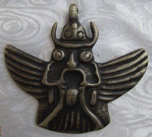 Handmade Tibetan Garuda Thokcha Pendant, Nepal