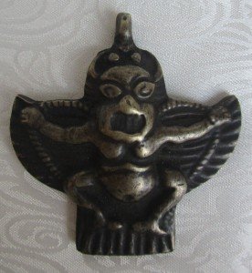 Vintage Tibetan Bronze Garuda Thokcha Pendant