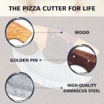 Damascus Steel Ulu Knife with Sheath - 6