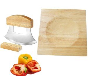 Alaska Ulu Knife and Chopping Bowl Set
