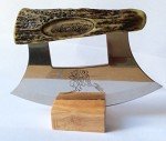 Alaska Ulu Antler Handle with Etched Blade