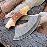 Ulu Knife Alaska Pizza Cutter with Damascus Steel