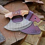 Ulu Knife Alaska Pizza Cutter with Damascus Steel